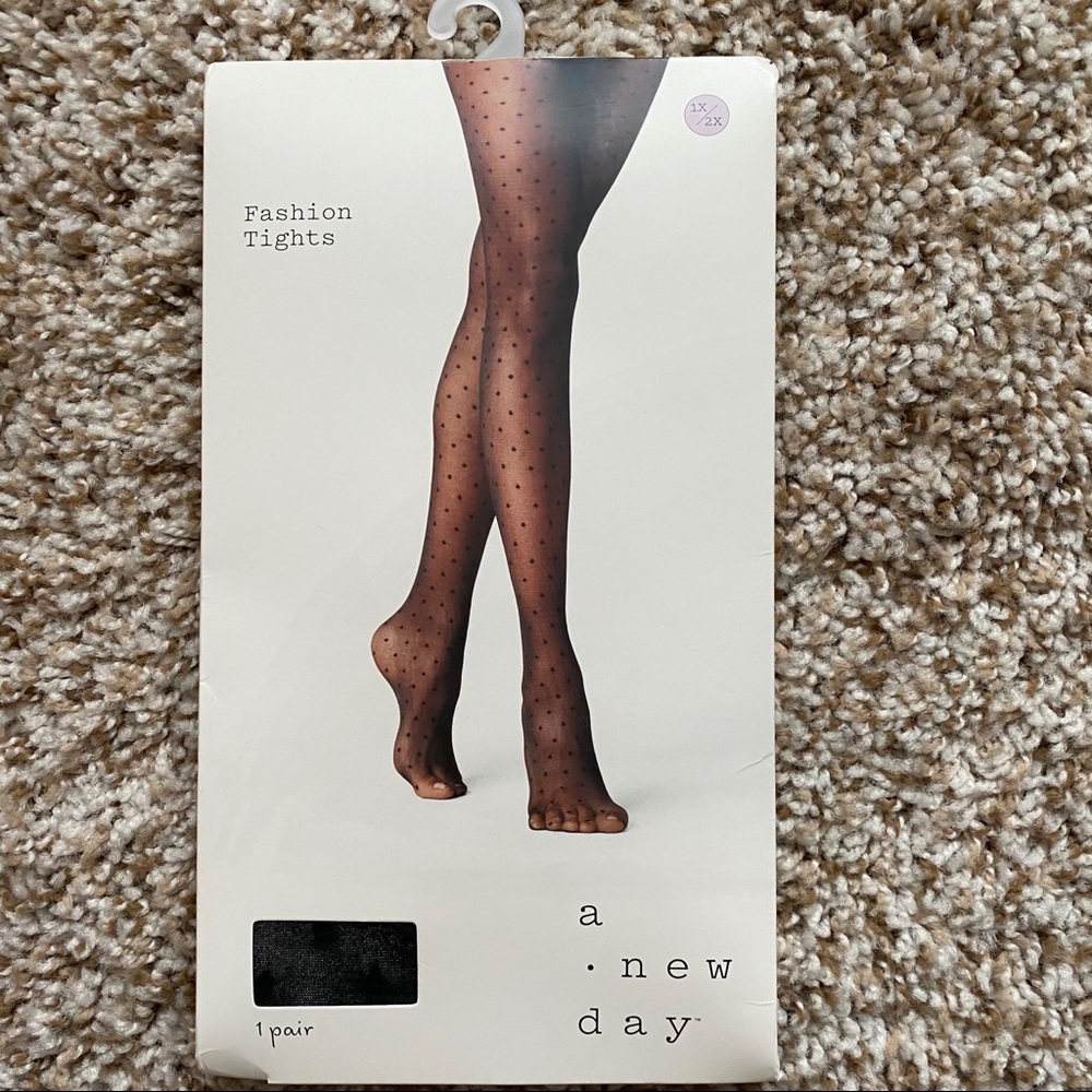 Women’s Sheers Black Polkadot Tights